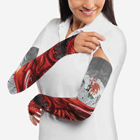 Wales Cardiff Capital Arm Sleeves Welsh Red Dragon Castell Caerdydd - Wonder Print Shop