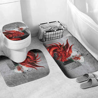 Wales Cardiff Capital Bathroom Set Welsh Red Dragon Castell Caerdydd - Wonder Print Shop