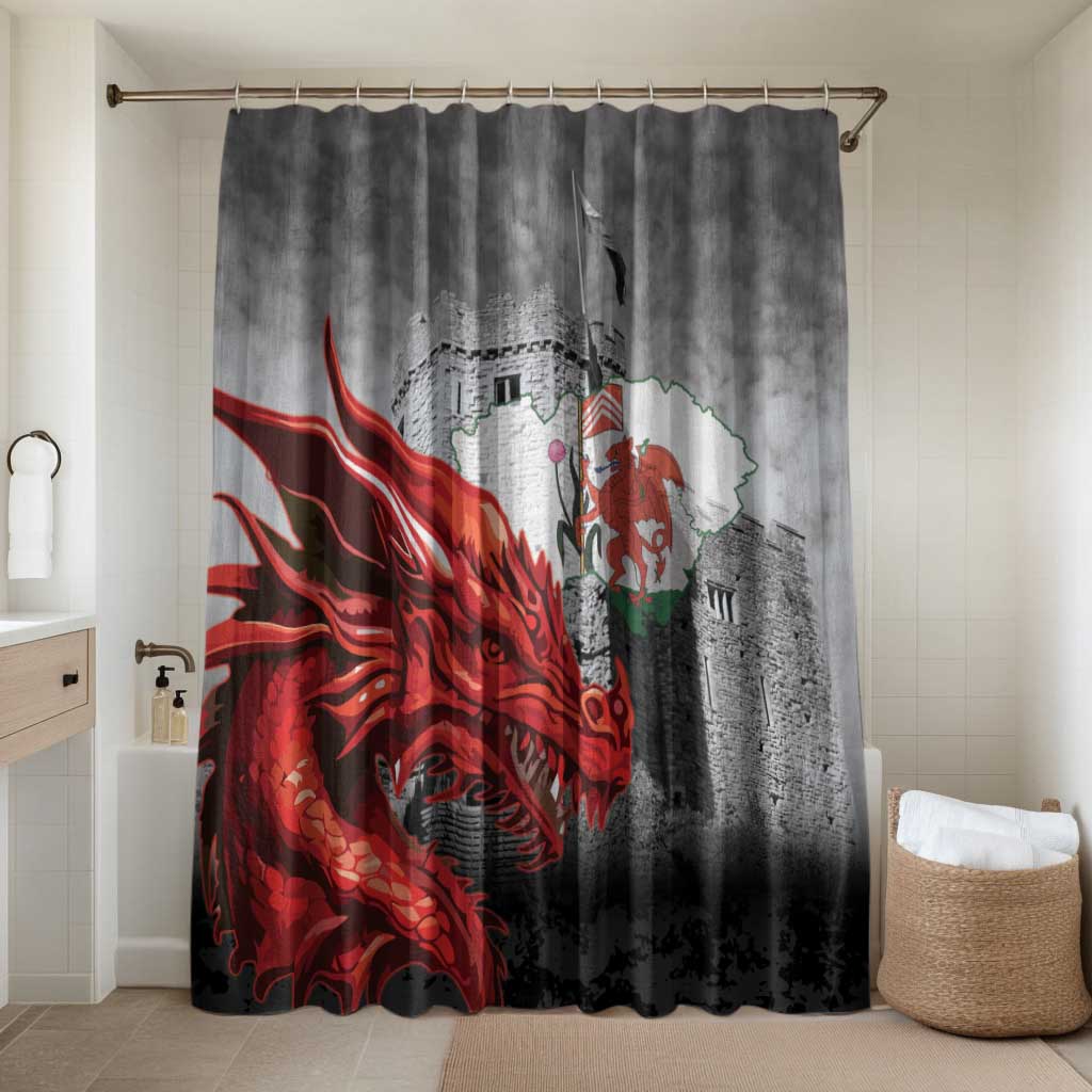 Wales Cardiff Capital Bathroom Set Welsh Red Dragon Castell Caerdydd - Wonder Print Shop
