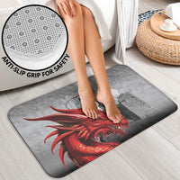 Wales Cardiff Capital Bathroom Set Welsh Red Dragon Castell Caerdydd - Wonder Print Shop