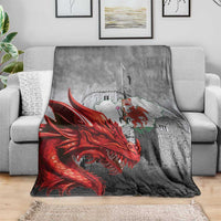 Wales Cardiff Capital Blanket Welsh Red Dragon Castell Caerdydd - Wonder Print Shop