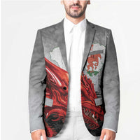 Wales Cardiff Capital Blazer Welsh Red Dragon Castell Caerdydd - Wonder Print Shop
