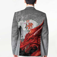 Wales Cardiff Capital Blazer Welsh Red Dragon Castell Caerdydd - Wonder Print Shop