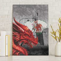Wales Cardiff Capital Canvas Wall Art Welsh Red Dragon Castell Caerdydd - Wonder Print Shop