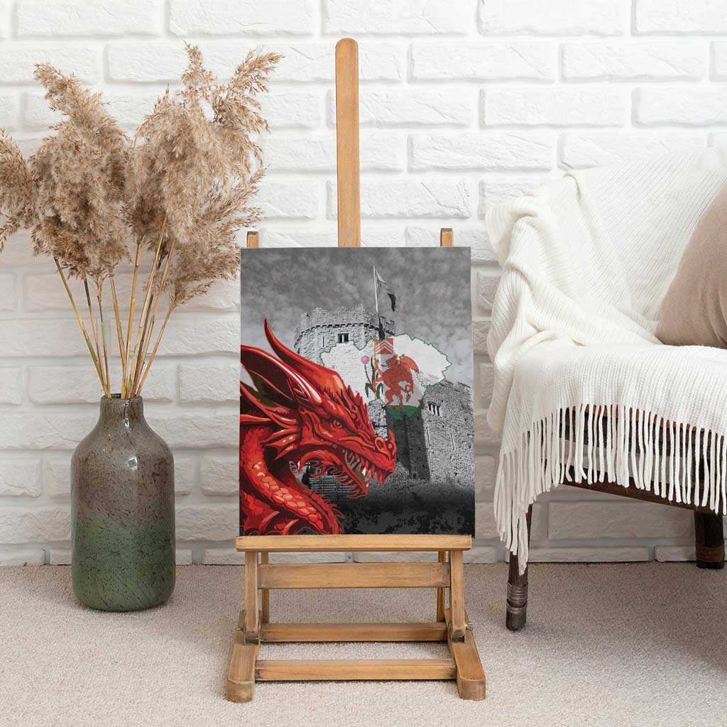 Wales Cardiff Capital Canvas Wall Art Welsh Red Dragon Castell Caerdydd - Wonder Print Shop