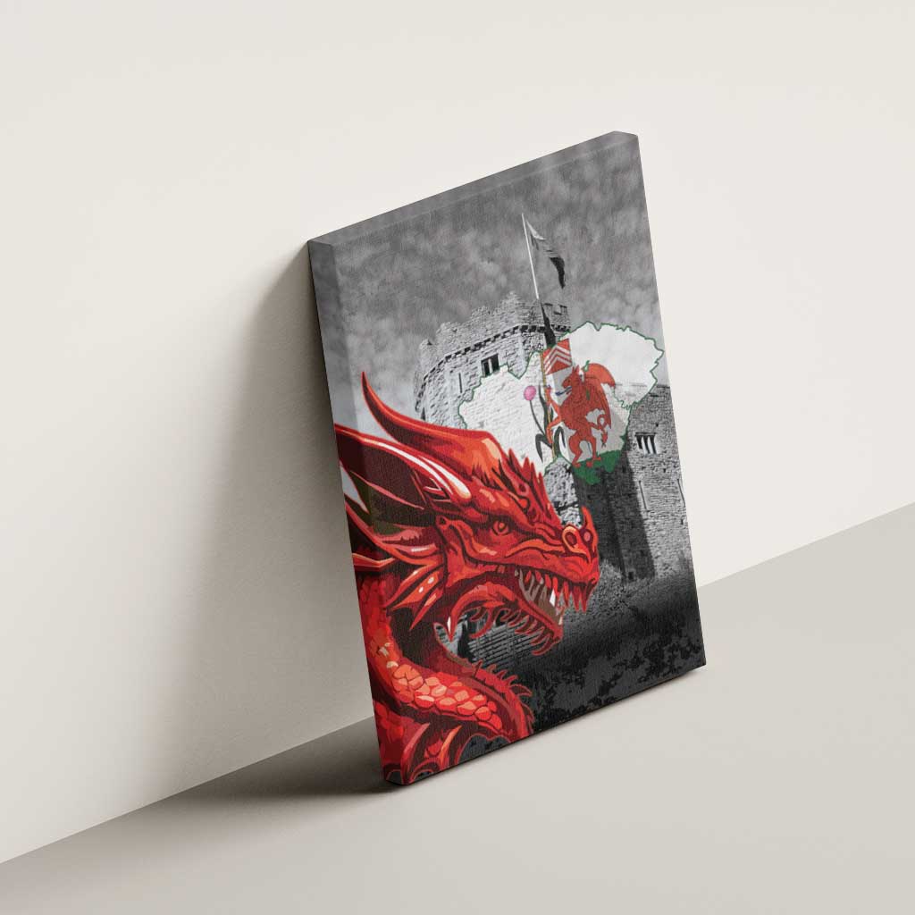 Wales Cardiff Capital Canvas Wall Art Welsh Red Dragon Castell Caerdydd - Wonder Print Shop