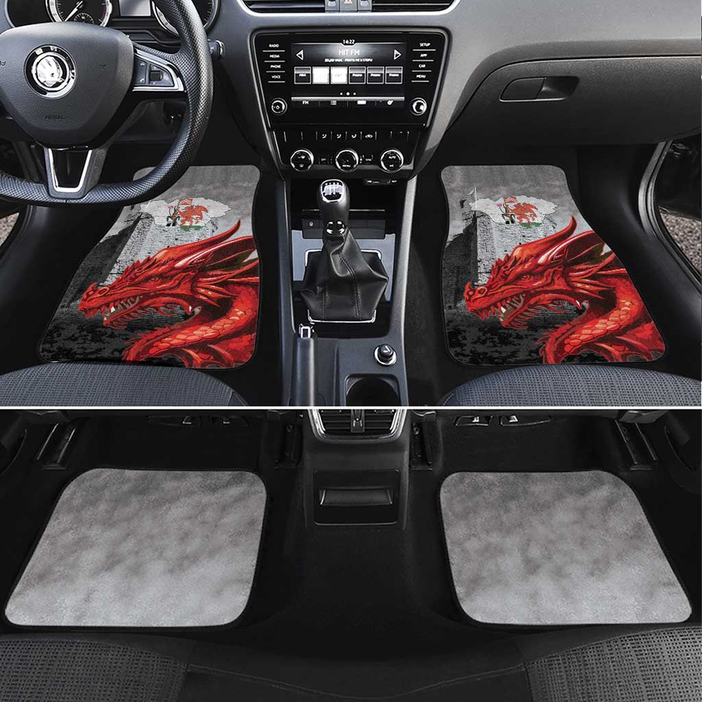 Wales Cardiff Capital Car Mats Welsh Red Dragon Castell Caerdydd - Wonder Print Shop