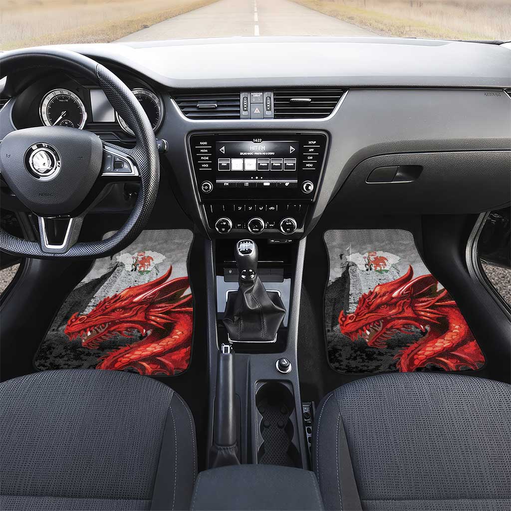 Wales Cardiff Capital Car Mats Welsh Red Dragon Castell Caerdydd - Wonder Print Shop