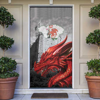 Wales Cardiff Capital Door Cover Welsh Red Dragon Castell Caerdydd - Wonder Print Shop