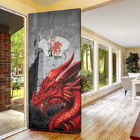 Wales Cardiff Capital Door Cover Welsh Red Dragon Castell Caerdydd - Wonder Print Shop