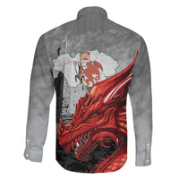 Wales Cardiff Capital Family Matching Off Shoulder Short Dress and Hawaiian Shirt Welsh Red Dragon Castell Caerdydd - Wonder Print Shop