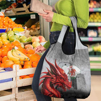 Wales Cardiff Capital Grocery Bag Welsh Red Dragon Castell Caerdydd - Wonder Print Shop