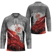 Wales Cardiff Capital Hockey Jersey Welsh Red Dragon Castell Caerdydd - Wonder Print Shop