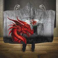 Wales Cardiff Capital Hooded Blanket Welsh Red Dragon Castell Caerdydd - Wonder Print Shop