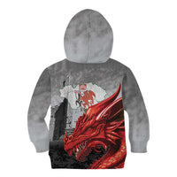 Wales Cardiff Capital Kid Hoodie Welsh Red Dragon Castell Caerdydd - Wonder Print Shop