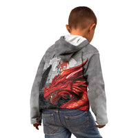 Wales Cardiff Capital Kid Hoodie Welsh Red Dragon Castell Caerdydd - Wonder Print Shop