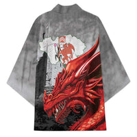 Wales Cardiff Capital Kimono Welsh Red Dragon Castell Caerdydd - Wonder Print Shop
