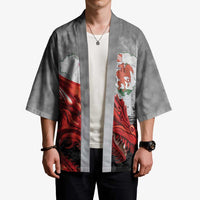 Wales Cardiff Capital Kimono Welsh Red Dragon Castell Caerdydd - Wonder Print Shop