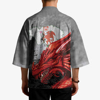 Wales Cardiff Capital Kimono Welsh Red Dragon Castell Caerdydd - Wonder Print Shop