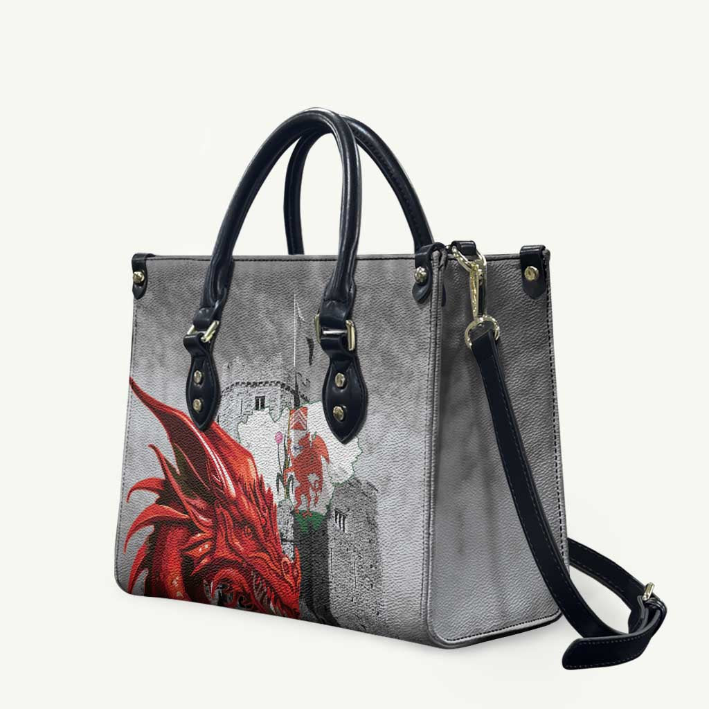 Wales Cardiff Capital Leather Bag Welsh Red Dragon Castell Caerdydd - Wonder Print Shop