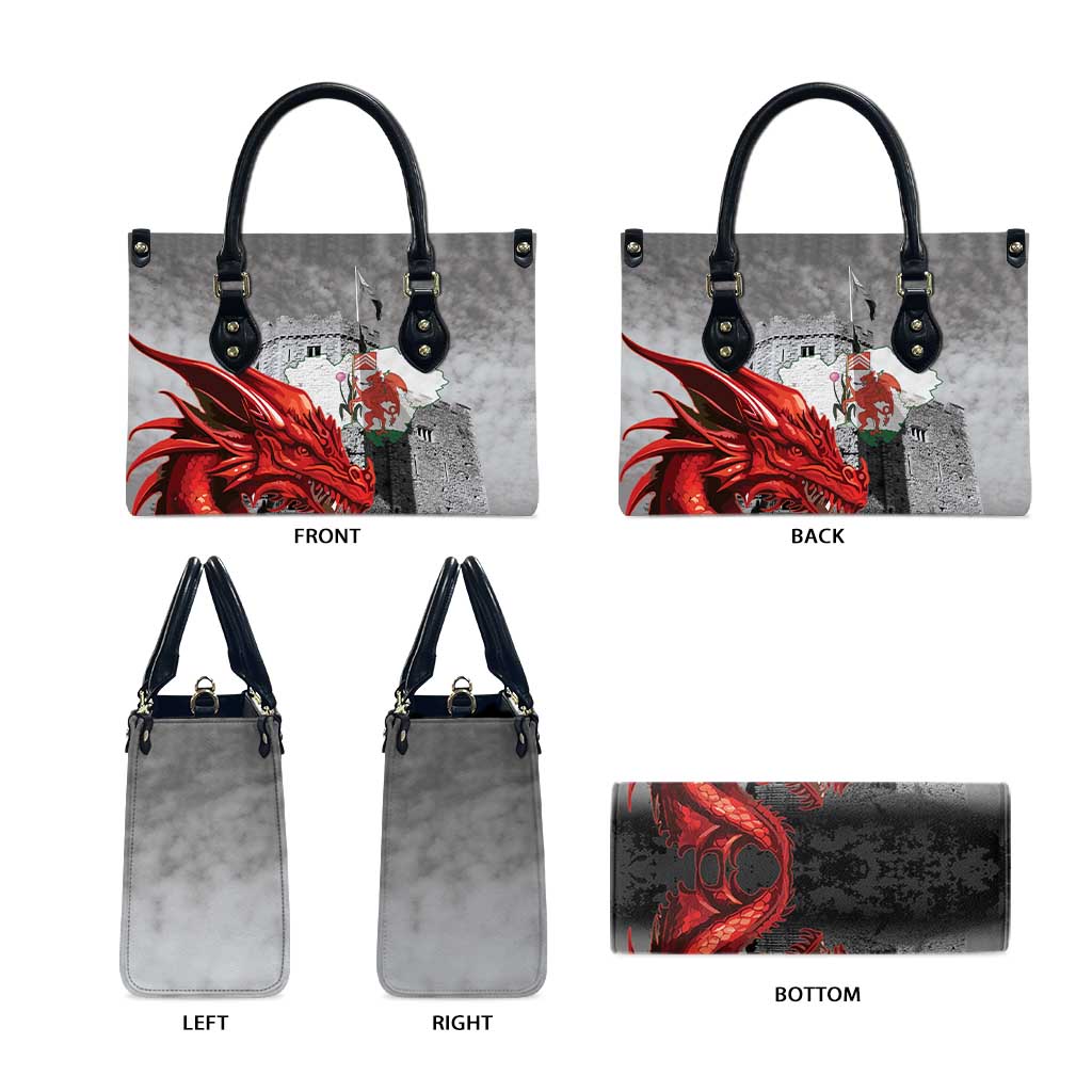 Wales Cardiff Capital Leather Bag Welsh Red Dragon Castell Caerdydd - Wonder Print Shop