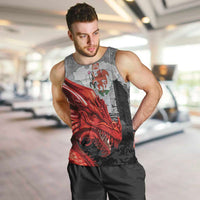 Wales Cardiff Capital Men Tank Top Welsh Red Dragon Castell Caerdydd - Wonder Print Shop