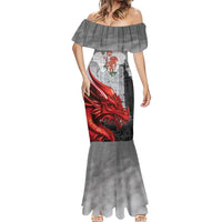 Wales Cardiff Capital Mermaid Dress Welsh Red Dragon Castell Caerdydd - Wonder Print Shop