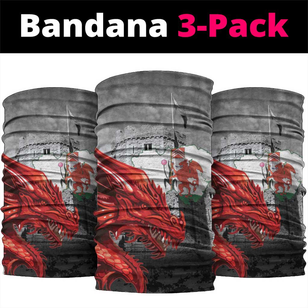 Wales Cardiff Capital Neck Gaiter Welsh Red Dragon Castell Caerdydd - Wonder Print Shop