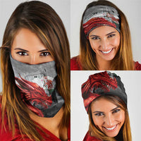 Wales Cardiff Capital Neck Gaiter Welsh Red Dragon Castell Caerdydd - Wonder Print Shop