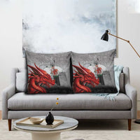 Wales Cardiff Capital Pillow Cover Welsh Red Dragon Castell Caerdydd - Wonder Print Shop