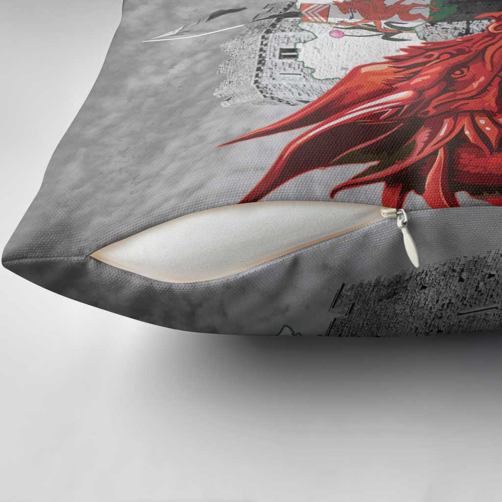Wales Cardiff Capital Pillow Cover Welsh Red Dragon Castell Caerdydd - Wonder Print Shop