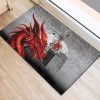 Wales Cardiff Capital Rubber Doormat Welsh Red Dragon Castell Caerdydd - Wonder Print Shop