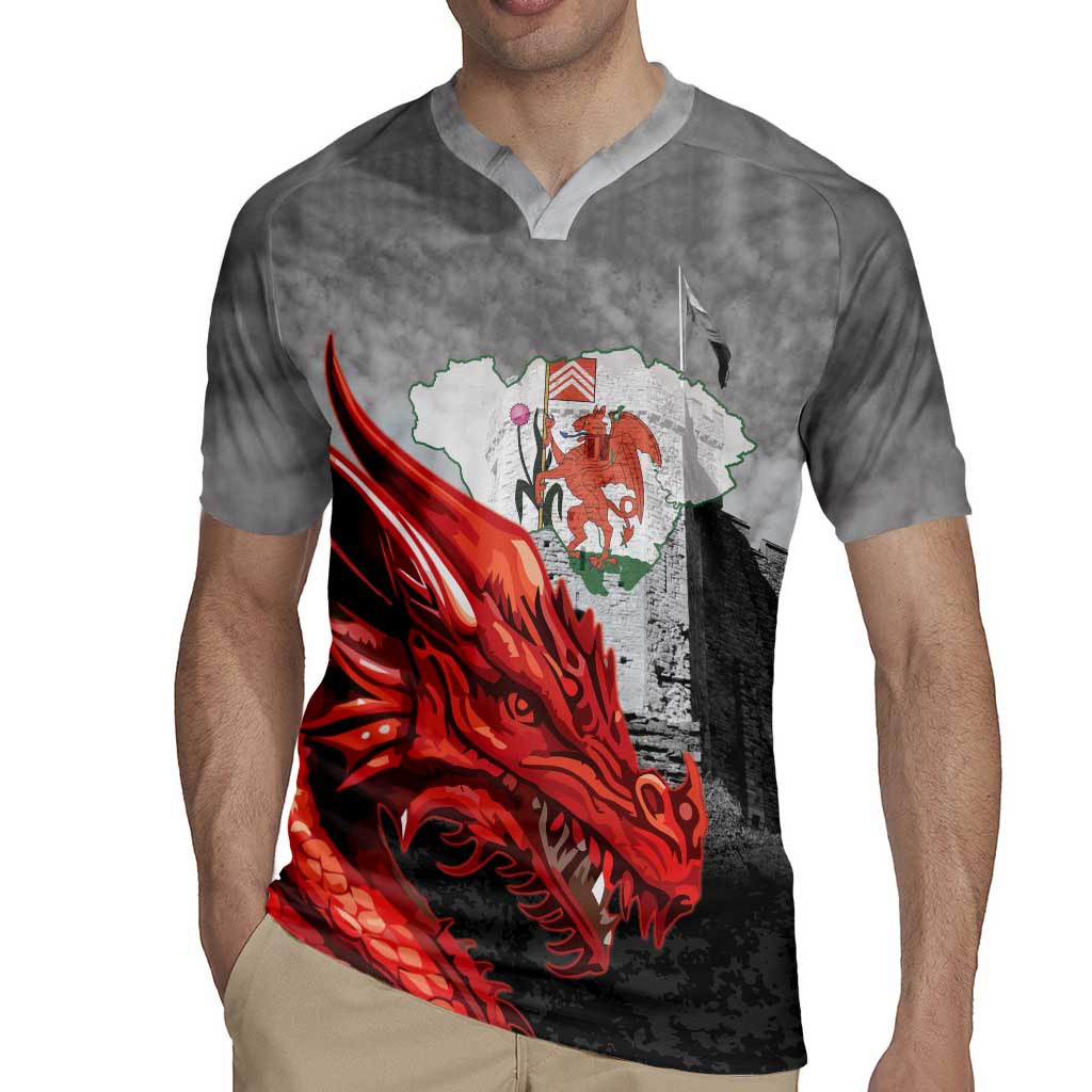 Wales Cardiff Capital Rugby Jersey Welsh Red Dragon Castell Caerdydd - Wonder Print Shop