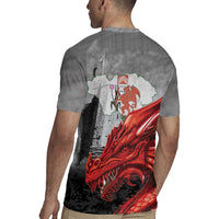 Wales Cardiff Capital Rugby Jersey Welsh Red Dragon Castell Caerdydd - Wonder Print Shop