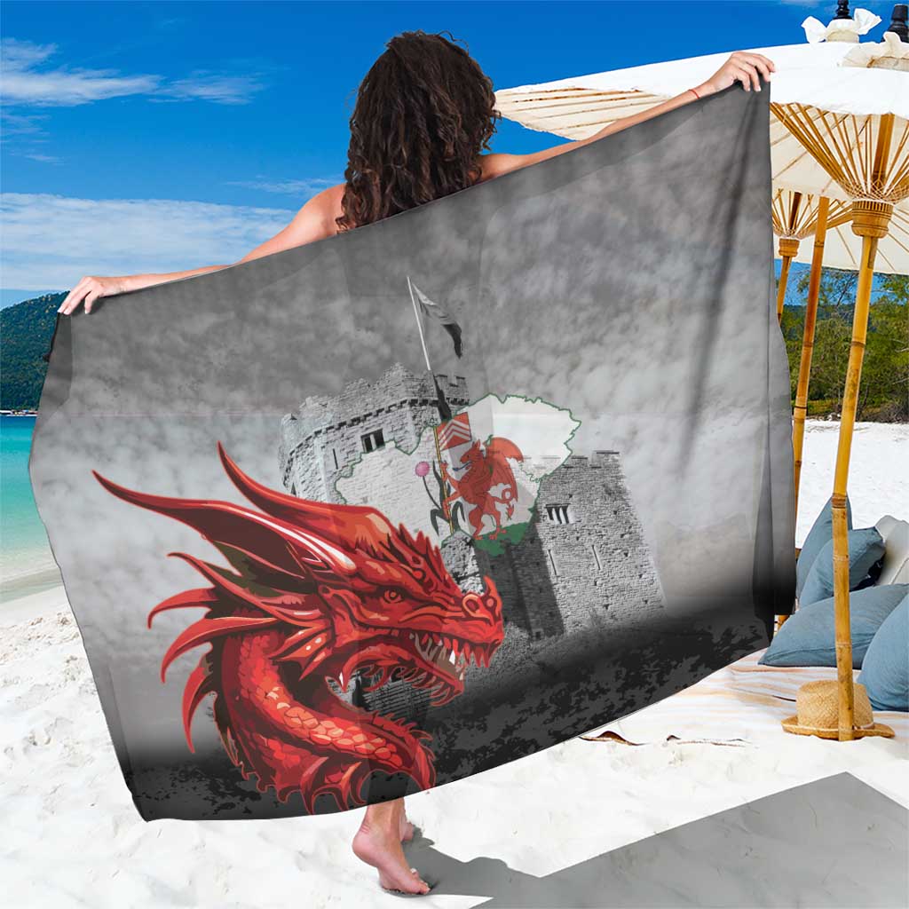 Wales Cardiff Capital Sarong Welsh Red Dragon Castell Caerdydd - Wonder Print Shop