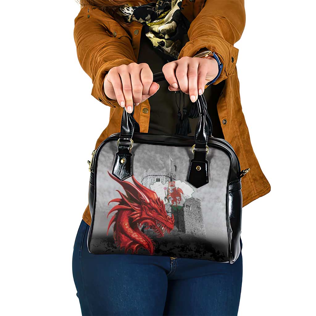 Wales Cardiff Capital Shoulder Handbag Welsh Red Dragon Castell Caerdydd - Wonder Print Shop
