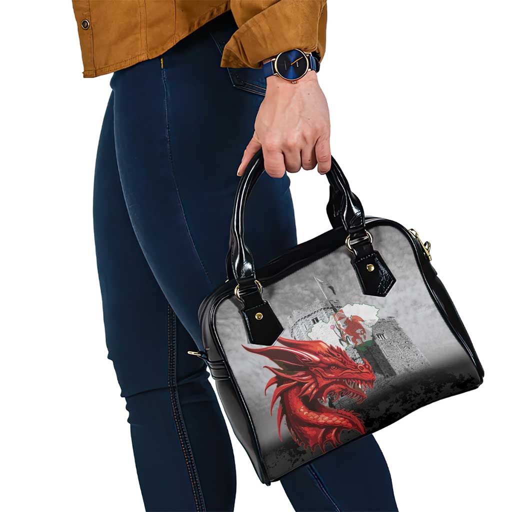 Wales Cardiff Capital Shoulder Handbag Welsh Red Dragon Castell Caerdydd - Wonder Print Shop
