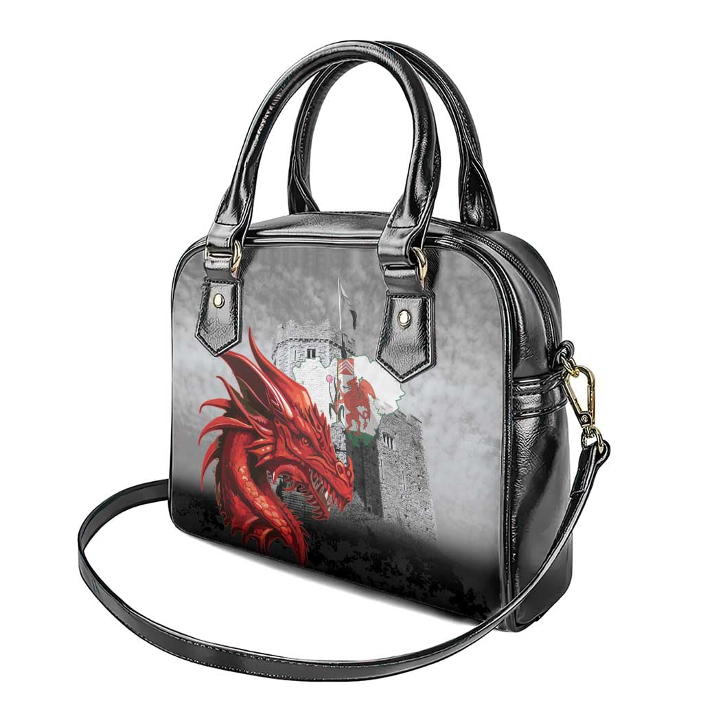 Wales Cardiff Capital Shoulder Handbag Welsh Red Dragon Castell Caerdydd - Wonder Print Shop
