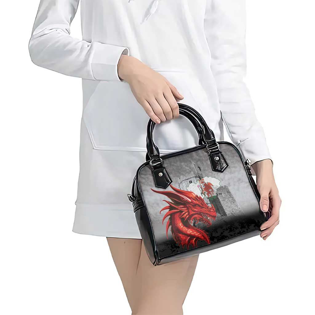 Wales Cardiff Capital Shoulder Handbag Welsh Red Dragon Castell Caerdydd - Wonder Print Shop
