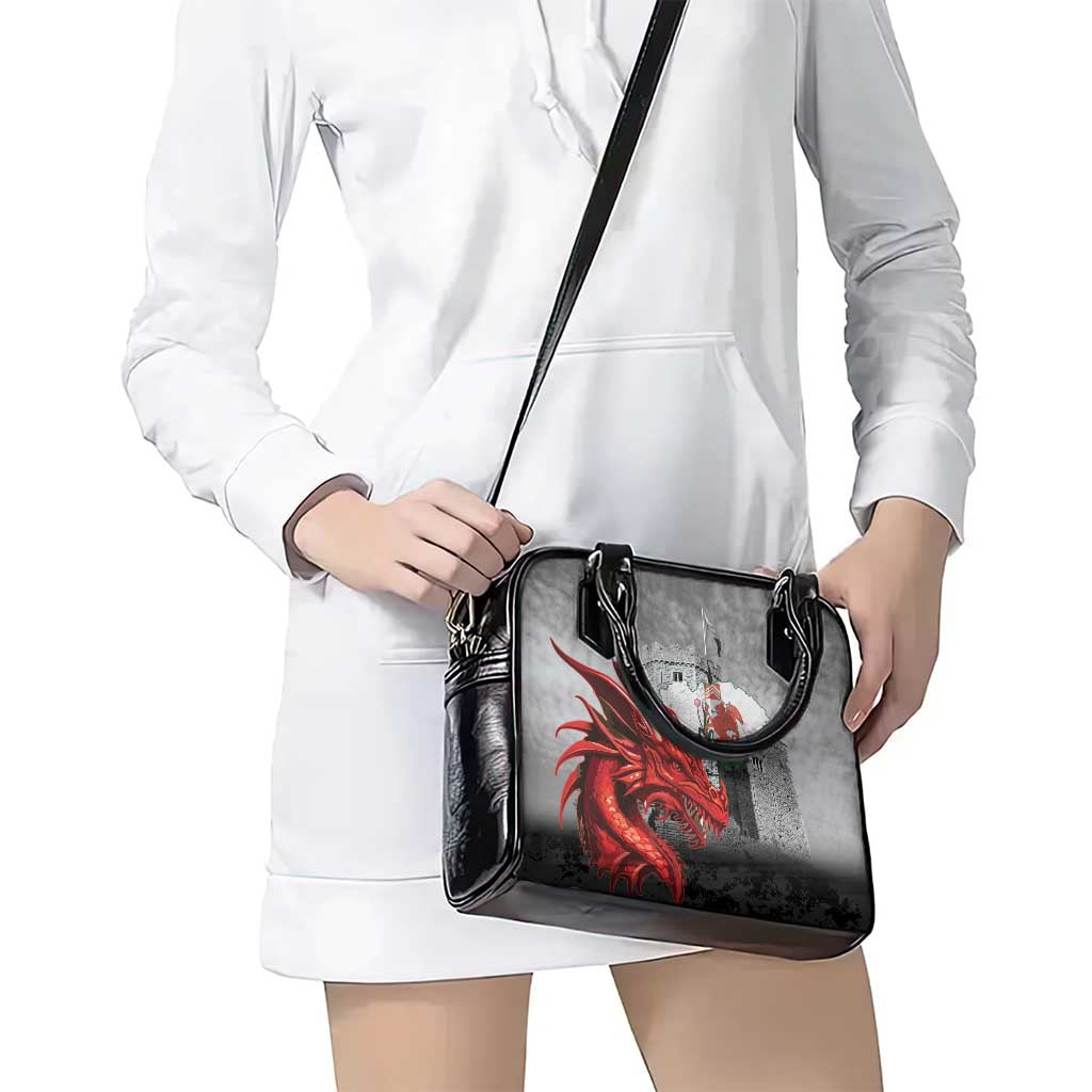 Wales Cardiff Capital Shoulder Handbag Welsh Red Dragon Castell Caerdydd - Wonder Print Shop