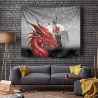 Wales Cardiff Capital Tapestry Welsh Red Dragon Castell Caerdydd - Wonder Print Shop