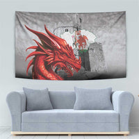 Wales Cardiff Capital Tapestry Welsh Red Dragon Castell Caerdydd - Wonder Print Shop