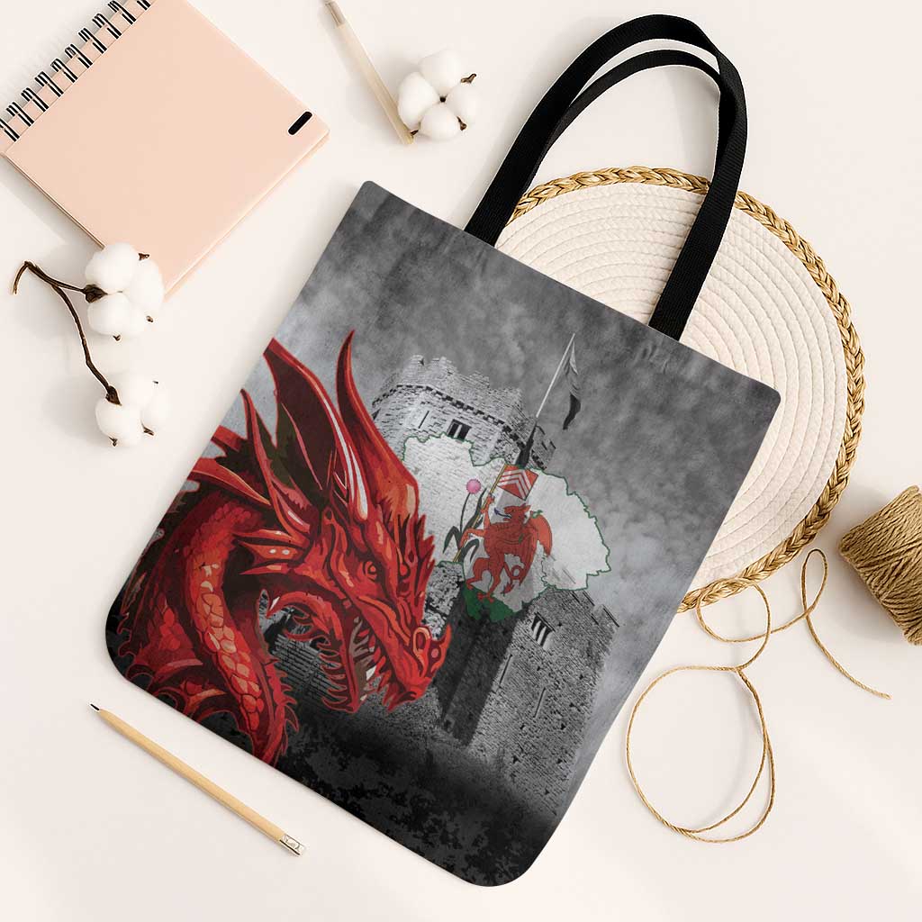 Wales Cardiff Capital Tote Bag Welsh Red Dragon Castell Caerdydd - Wonder Print Shop