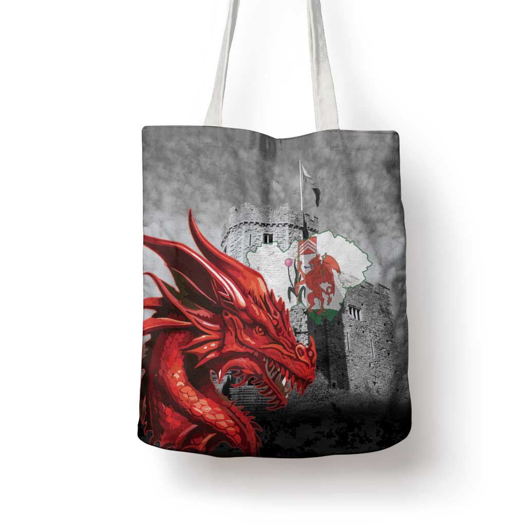 Wales Cardiff Capital Tote Bag Welsh Red Dragon Castell Caerdydd - Wonder Print Shop
