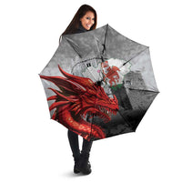Wales Cardiff Capital Umbrella Welsh Red Dragon Castell Caerdydd - Wonder Print Shop