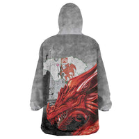 Wales Cardiff Capital Wearable Blanket Hoodie Welsh Red Dragon Castell Caerdydd - Wonder Print Shop