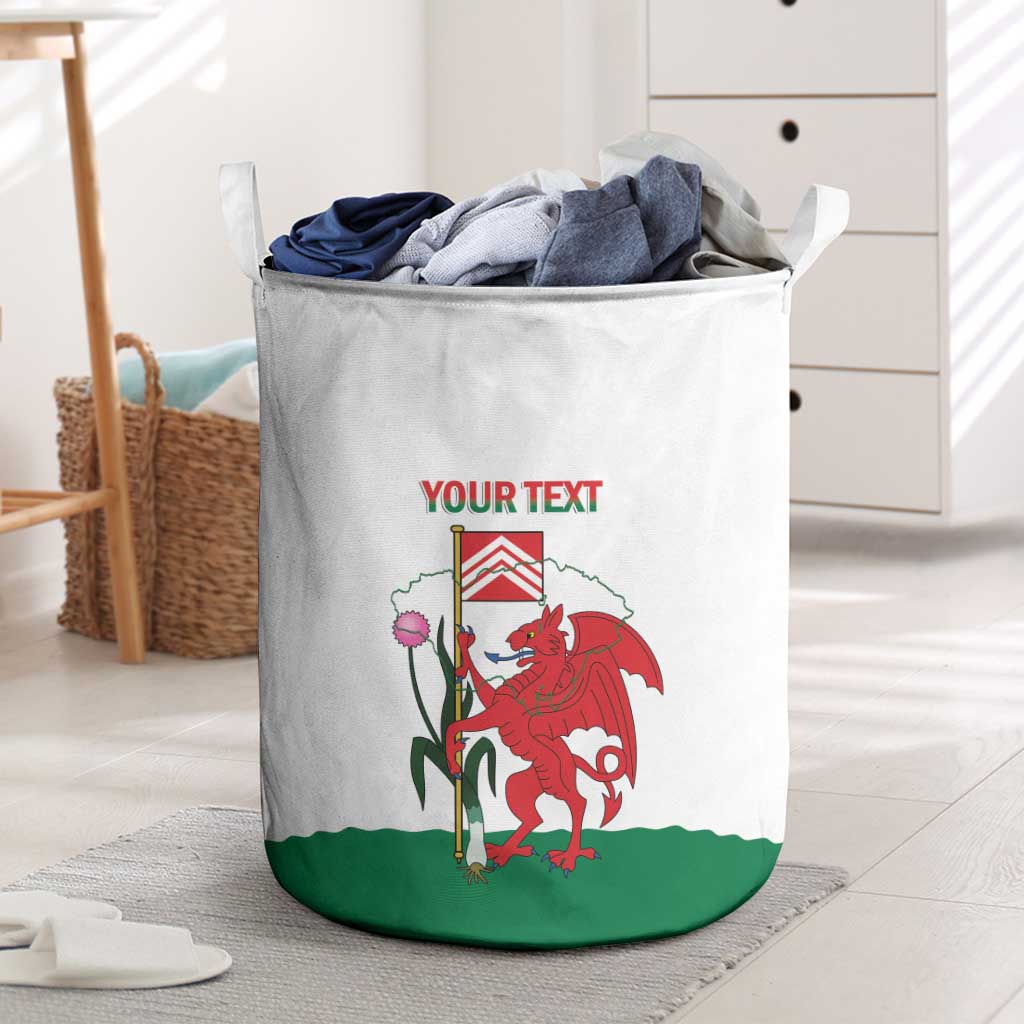 Personalised Wales Cardiff Capital Laundry Basket Welsh Dragon Glamorgan Flag Style - Wonder Print Shop