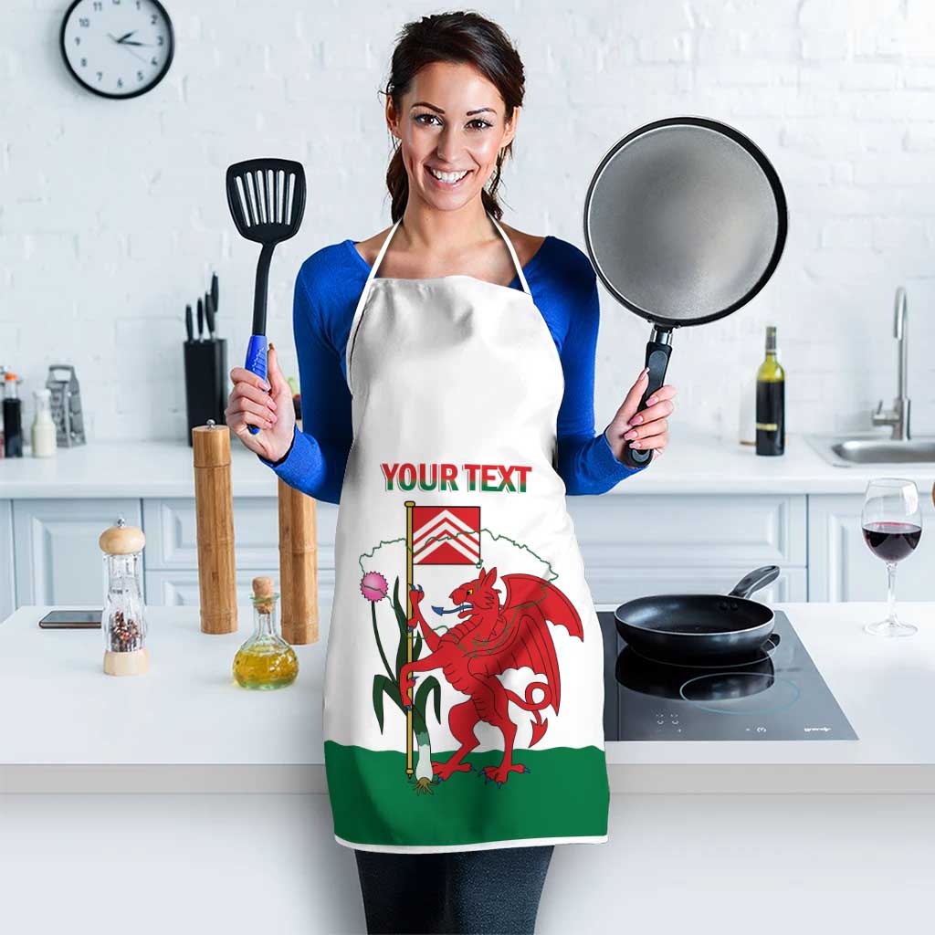Personalised Wales Cardiff Capital Apron Welsh Dragon Glamorgan Flag Style - Wonder Print Shop