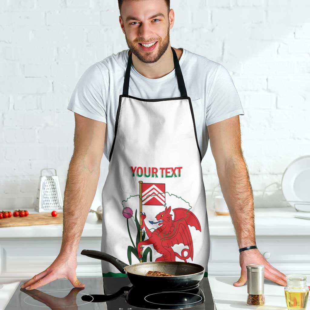 Personalised Wales Cardiff Capital Apron Welsh Dragon Glamorgan Flag Style - Wonder Print Shop