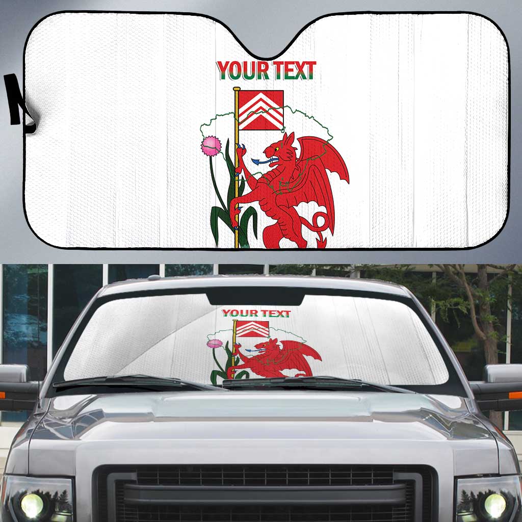 Personalised Wales Cardiff Capital Auto Sun Shade Welsh Dragon Glamorgan Flag Style - Wonder Print Shop